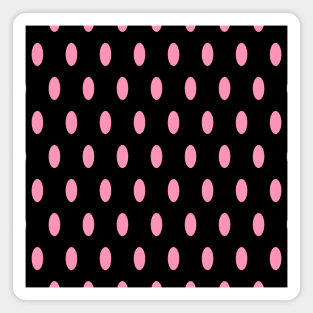 Pink Dot Pattern on a Black Background Magnet